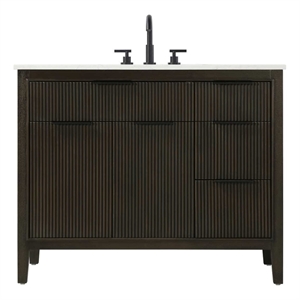 Elegant Kitchen and Bath 42&quot Single Bathroom Vanity in Chocolate Oak