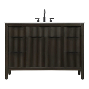Elegant Kitchen and Bath 48&quot Single Bathroom Vanity in Chocolate Oak