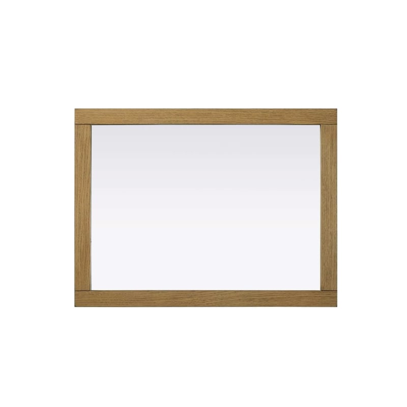 Elegant Kitchen and Bath Noah Rectangle Wood Mirror 27 X 36 in Honey Teak
