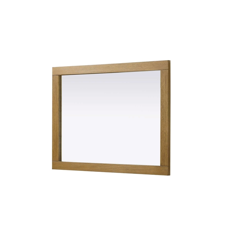 Elegant Kitchen and Bath Noah Rectangle Wood Mirror 27 X 36 in Honey Teak