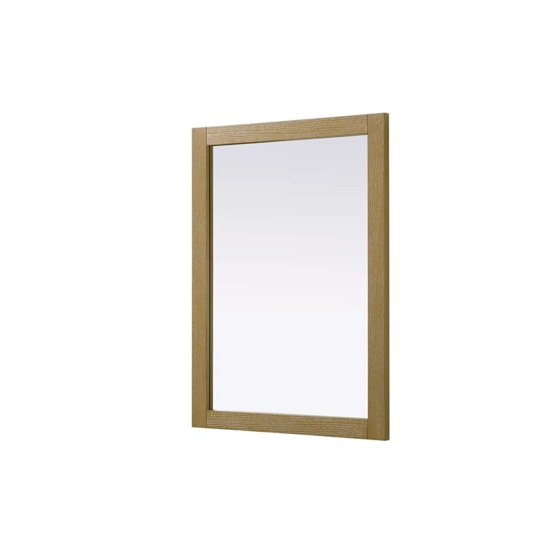 Elegant Kitchen and Bath Noah Rectangle Wood Mirror 27 X 36 in Linen Oak