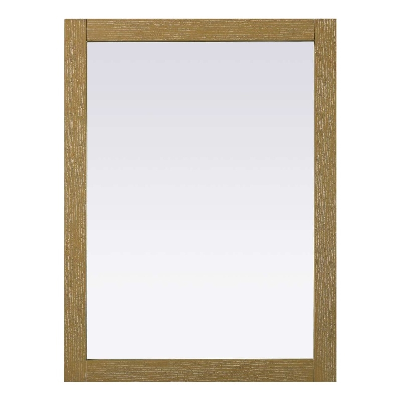 Elegant Kitchen and Bath Noah Rectangle Wood Mirror 27 X 36 in Linen Oak