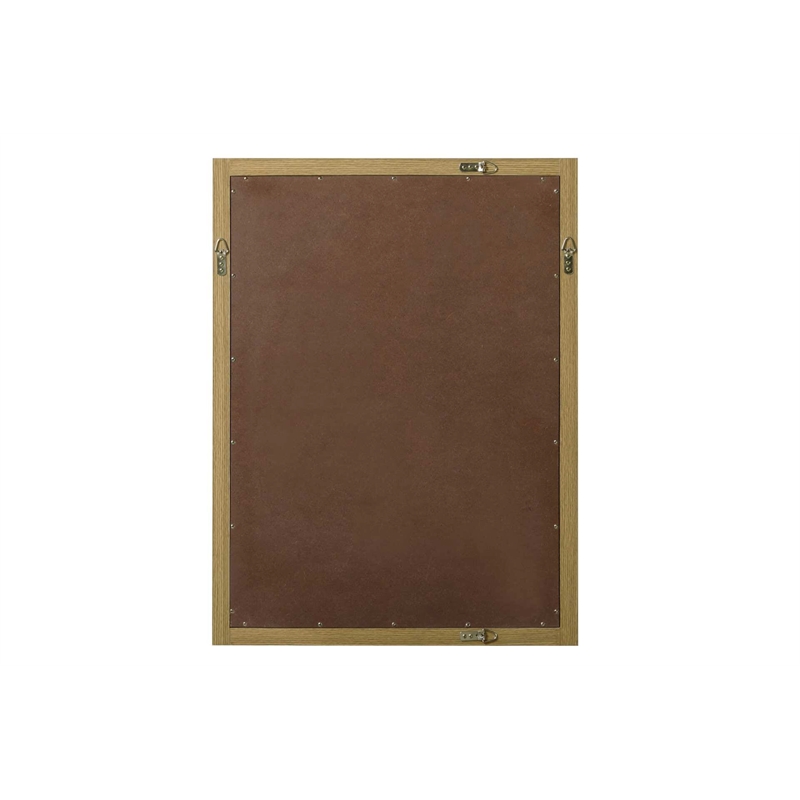 Elegant Kitchen and Bath Noah Rectangle Wood Mirror 27 X 36 in Honey Brown
