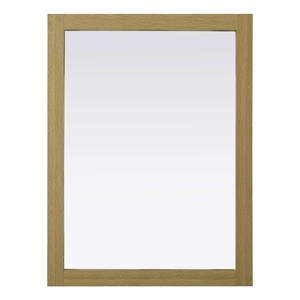 Elegant Kitchen and Bath Noah Rectangle Wood Mirror 27 X 36 in Honey Brown
