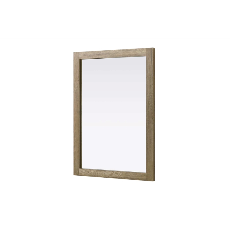 Elegant Kitchen and Bath Noah Rectangle Wood Mirror 27 X 36 in Natural Oak