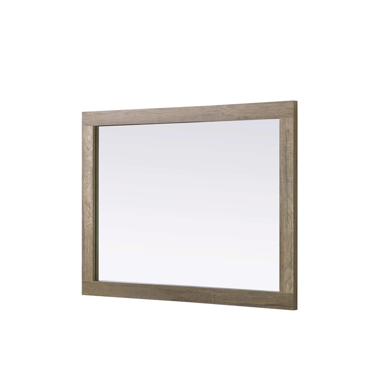 Elegant Kitchen and Bath Noah Rectangle Wood Mirror 27 X 36 in Natural Oak