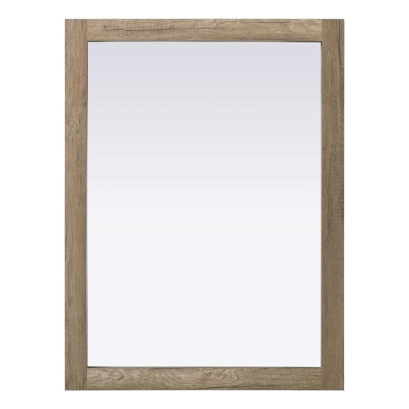 Elegant Kitchen and Bath Noah Rectangle Wood Mirror 27 X 36 in Natural Oak