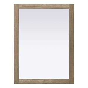 Elegant Kitchen and Bath Noah Rectangle Wood Mirror 27 X 36 in Natural Oak