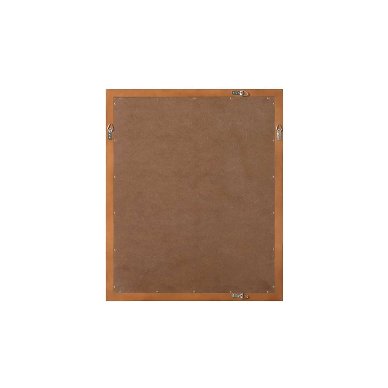 Elegant Kitchen and Bath Noah Rectangle Wood Mirror 30 X 36 in Brandy Walnut