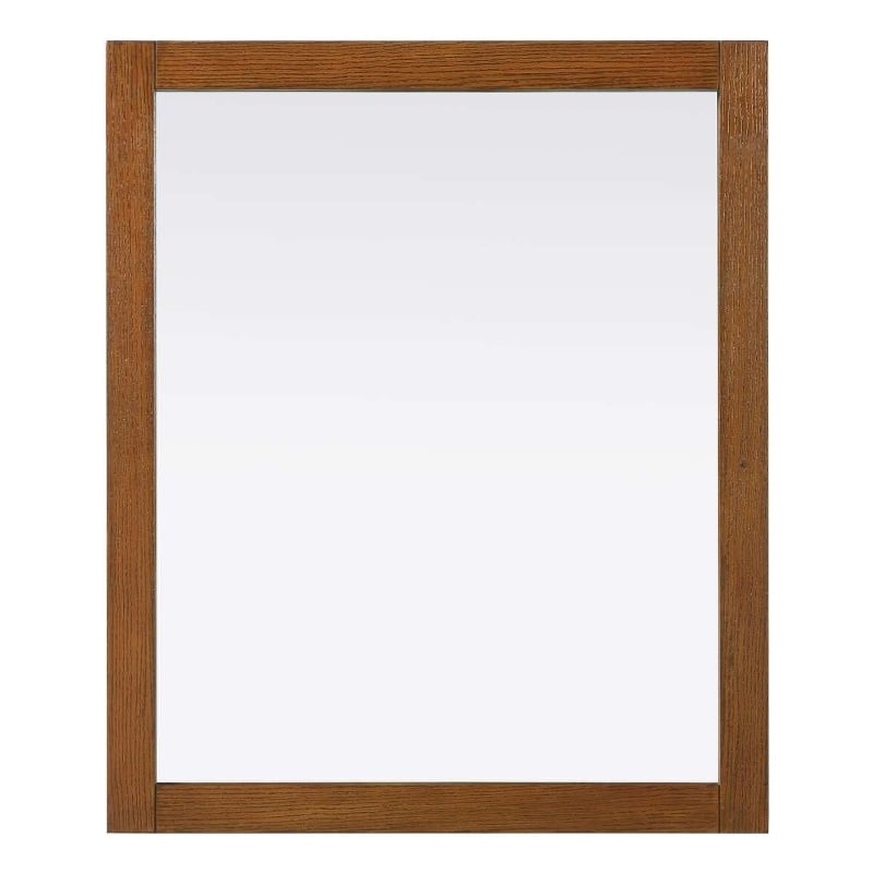 Elegant Kitchen and Bath Noah Rectangle Wood Mirror 30 X 36 in Brandy Walnut