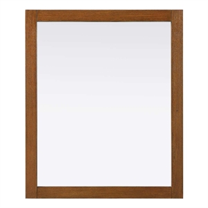 Elegant Kitchen and Bath Noah Rectangle Wood Mirror 30 X 36 in Brandy Walnut
