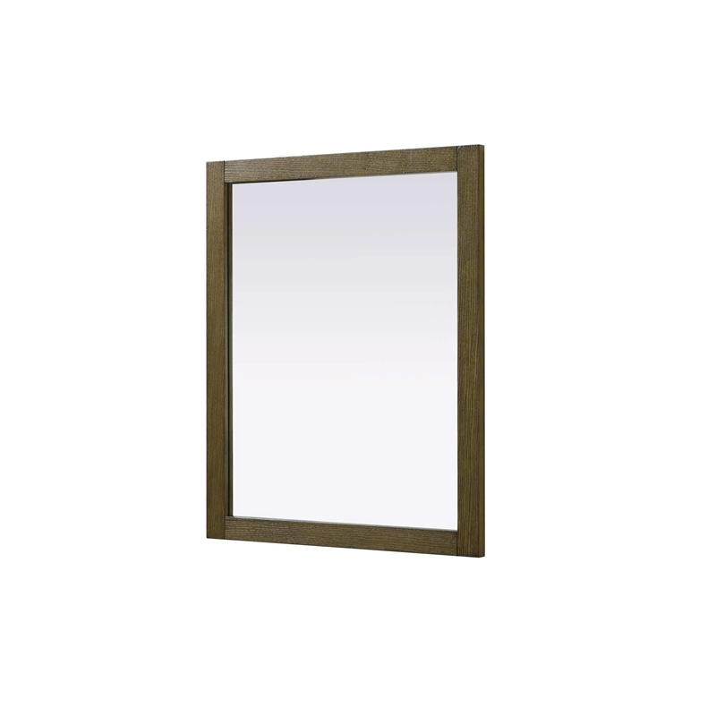 Elegant Kitchen and Bath Noah Rectangle Wood Mirror 30 X 36 in Hazel Oak