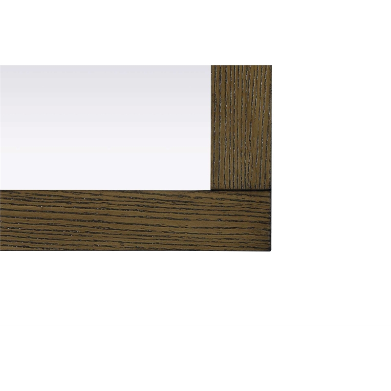 Elegant Kitchen and Bath Noah Rectangle Wood Mirror 30 X 36 in Hazel Oak