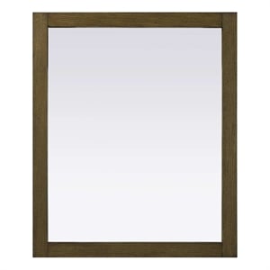 Elegant Kitchen and Bath Noah Rectangle Wood Mirror 30 X 36 in Hazel Oak
