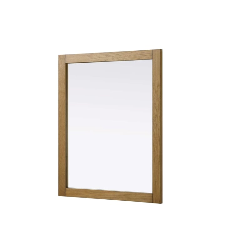 Elegant Kitchen and Bath Noah Rectangle Wood Mirror 30 X 36 in Honey Teak