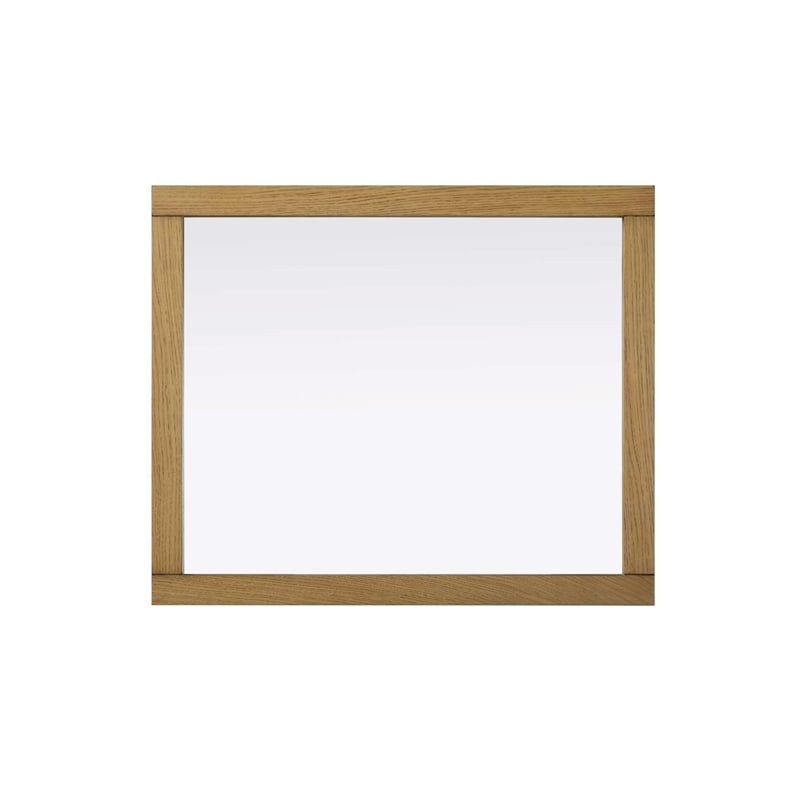 Elegant Kitchen and Bath Noah Rectangle Wood Mirror 30 X 36 in Honey Teak