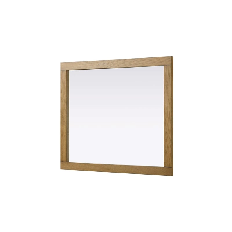 Elegant Kitchen and Bath Noah Rectangle Wood Mirror 30 X 36 in Honey Teak