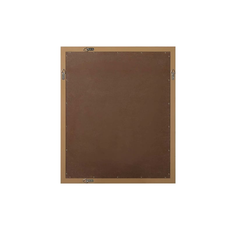 Elegant Kitchen and Bath Noah Rectangle Wood Mirror 30 X 36 in Honey Teak