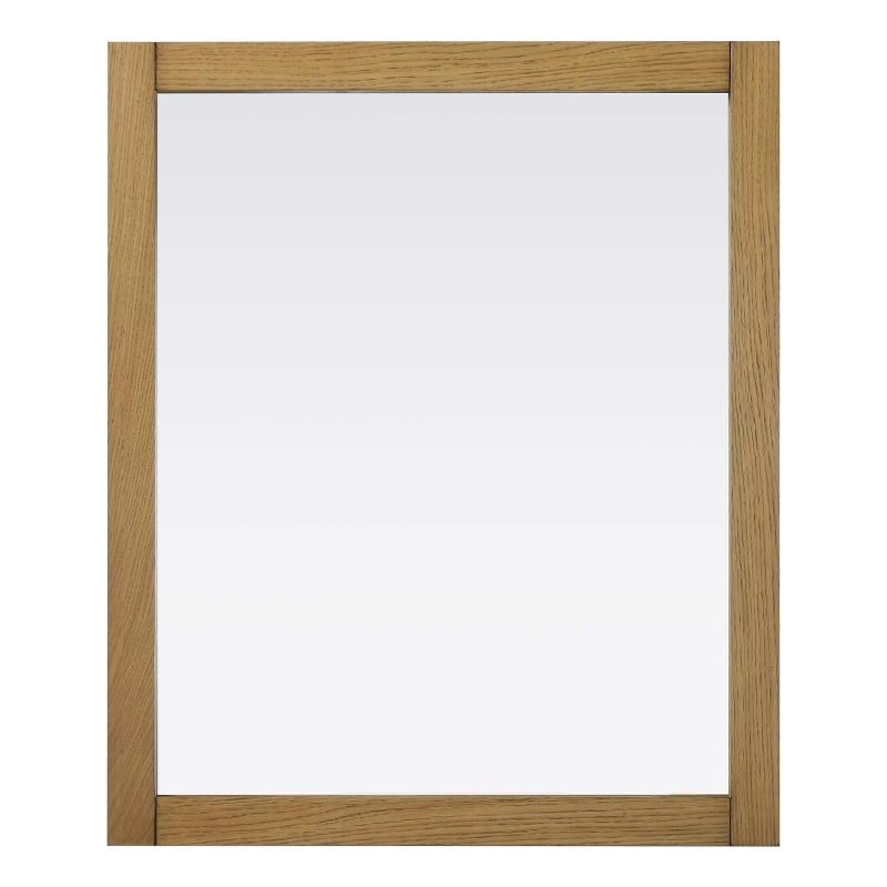 Elegant Kitchen and Bath Noah Rectangle Wood Mirror 30 X 36 in Honey Teak