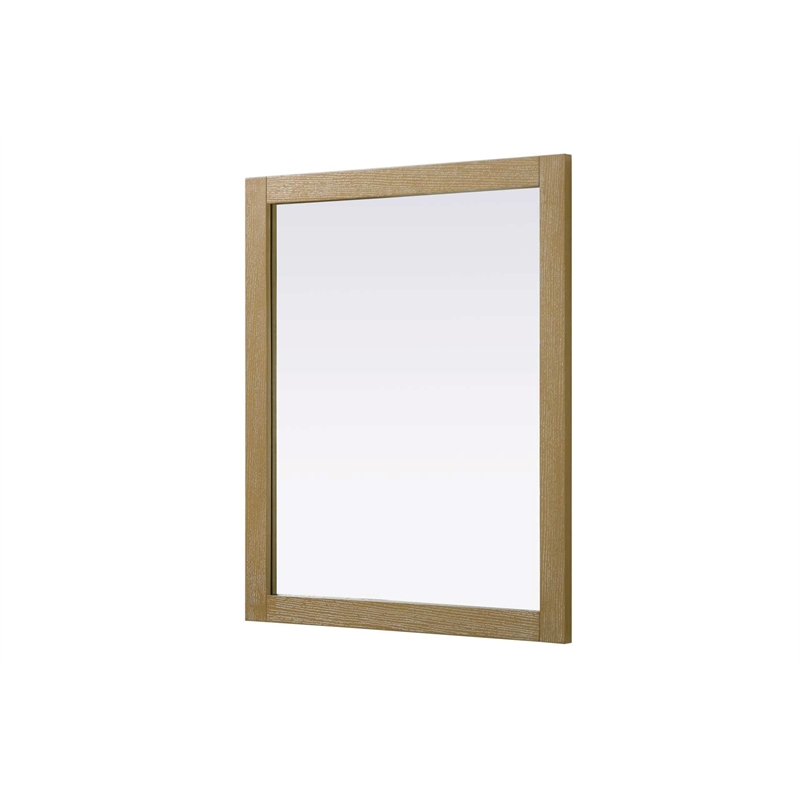 Elegant Kitchen and Bath Noah Rectangle Wood Mirror 30 X 36 in Linen Oak