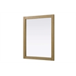 Elegant Kitchen and Bath Noah Rectangle Wood Mirror 30 X 36 in Linen Oak
