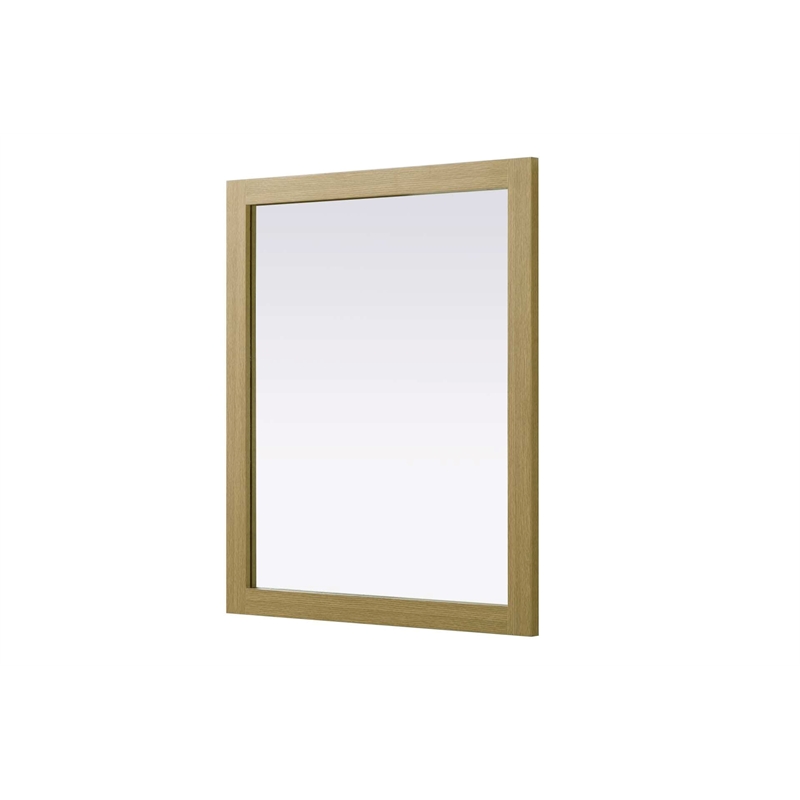 Elegant Kitchen and Bath Noah Rectangle Wood Mirror 30 X 36 in Honey Brown