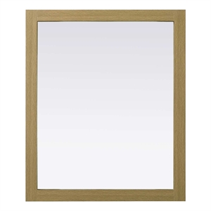 Elegant Kitchen and Bath Noah Rectangle Wood Mirror 30 X 36 in Honey Brown