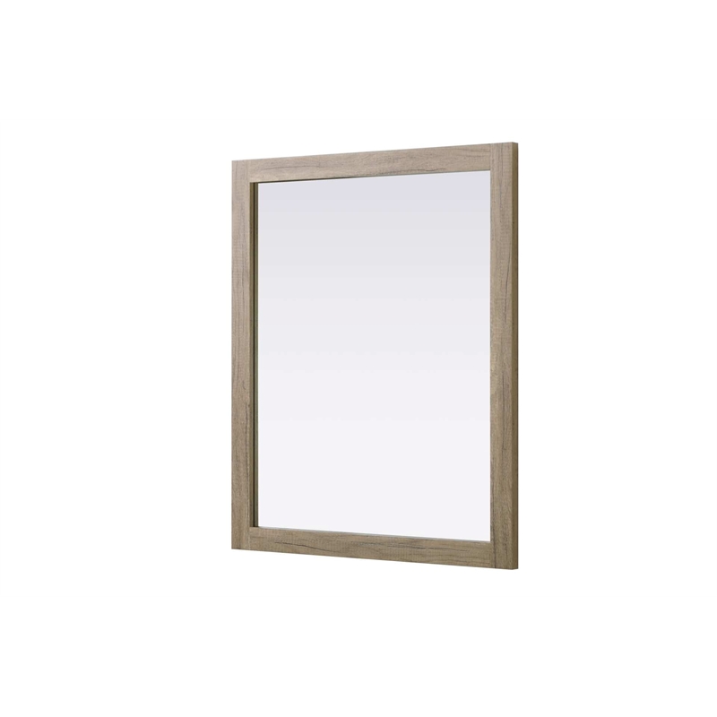 Elegant Kitchen and Bath Noah Rectangle Wood Mirror 30 X 36 in Natural Oak