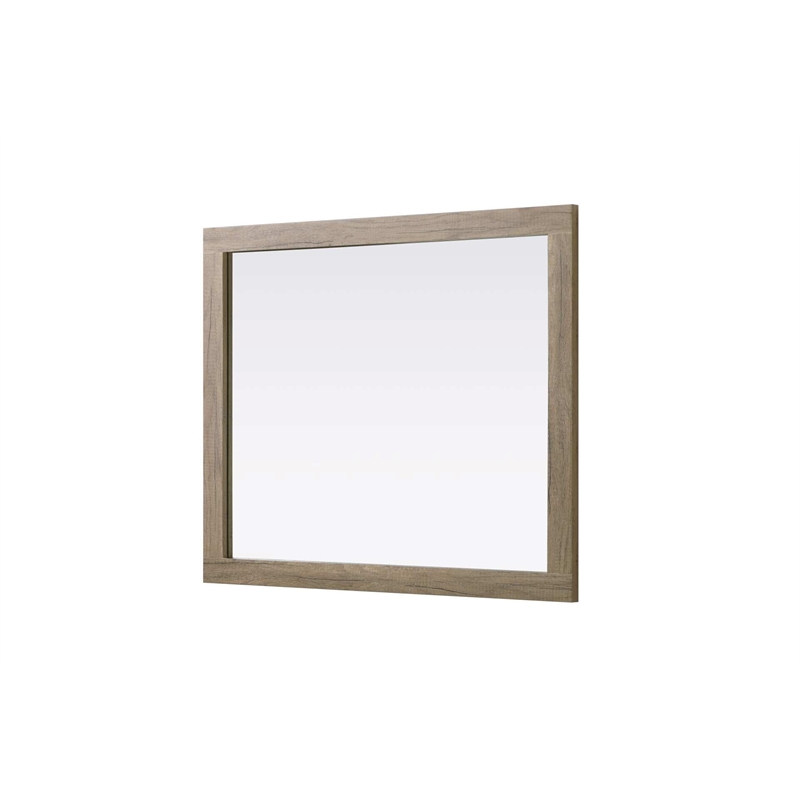 Elegant Kitchen and Bath Noah Rectangle Wood Mirror 30 X 36 in Natural Oak