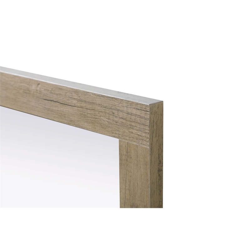 Elegant Kitchen and Bath Noah Rectangle Wood Mirror 30 X 36 in Natural Oak