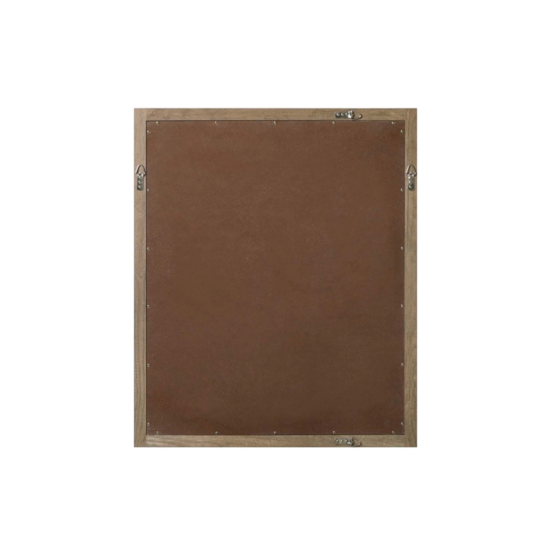 Elegant Kitchen and Bath Noah Rectangle Wood Mirror 30 X 36 in Natural Oak