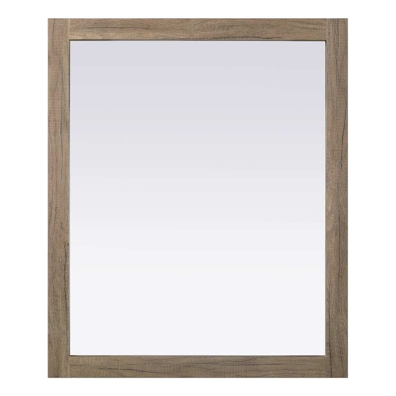 Elegant Kitchen and Bath Noah Rectangle Wood Mirror 30 X 36 in Natural Oak