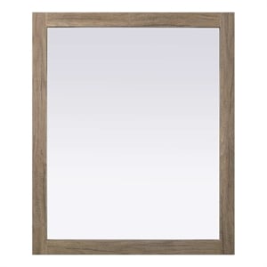 Elegant Kitchen and Bath Noah Rectangle Wood Mirror 30 X 36 in Natural Oak