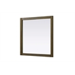 Elegant Kitchen and Bath Noah Square Wood Mirror 36 X 36 in Hazel Oak