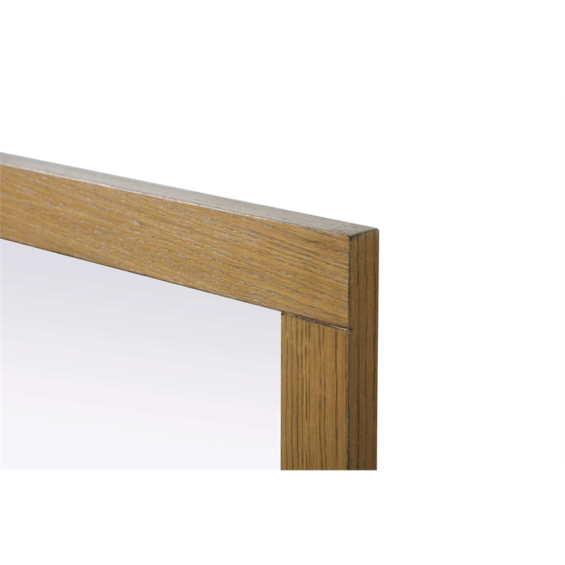 Elegant Kitchen and Bath Noah Square Wood Mirror 36 X 36 in Honey Teak