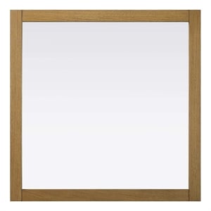 Elegant Kitchen and Bath Noah Square Wood Mirror 36 X 36 in Honey Teak