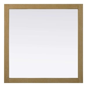 Elegant Kitchen and Bath Noah Square Wood Mirror 36 X 36 in Linen Oak