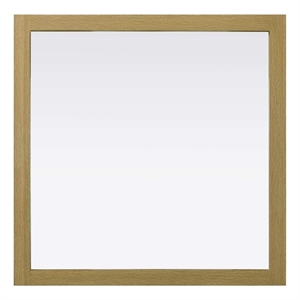 Elegant Kitchen and Bath Noah Square Wood Mirror 36 X 36 in Honey Brown
