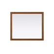 Elegant Kitchen and Bath Noah Rectangle Wood Mirror 42 X 36 in Brandy Walnut