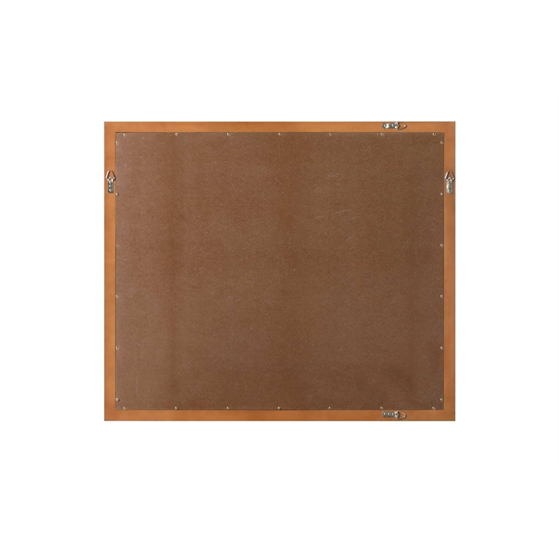 Elegant Kitchen and Bath Noah Rectangle Wood Mirror 42 X 36 in Brandy Walnut