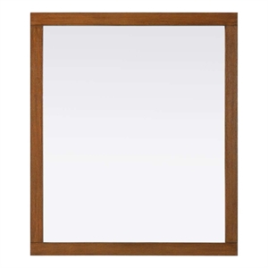 Elegant Kitchen and Bath Noah Rectangle Wood Mirror 42 X 36 in Brandy Walnut