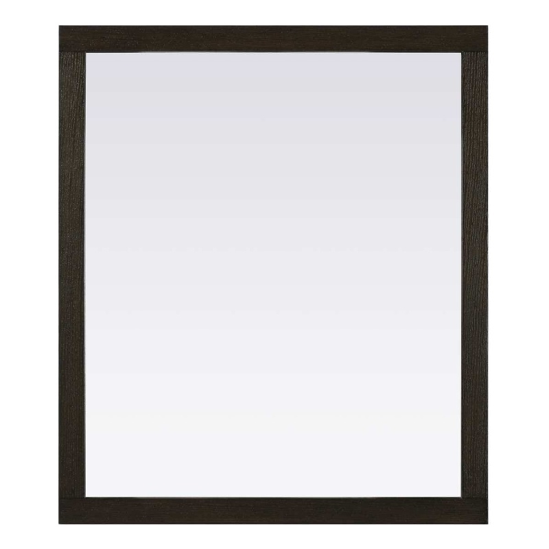 Elegant Kitchen and Bath Noah Rectangle Wood Mirror 42 X 36 in Chocolate Oak