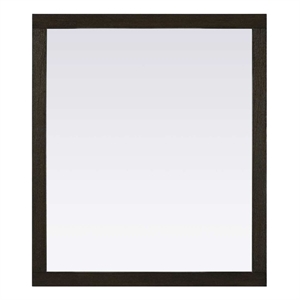 Elegant Kitchen and Bath Noah Rectangle Wood Mirror 42 X 36 in Chocolate Oak