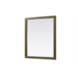 Elegant Kitchen and Bath Noah Rectangle Wood Mirror 42 X 36 in Hazel Oak