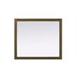 Elegant Kitchen and Bath Noah Rectangle Wood Mirror 42 X 36 in Hazel Oak