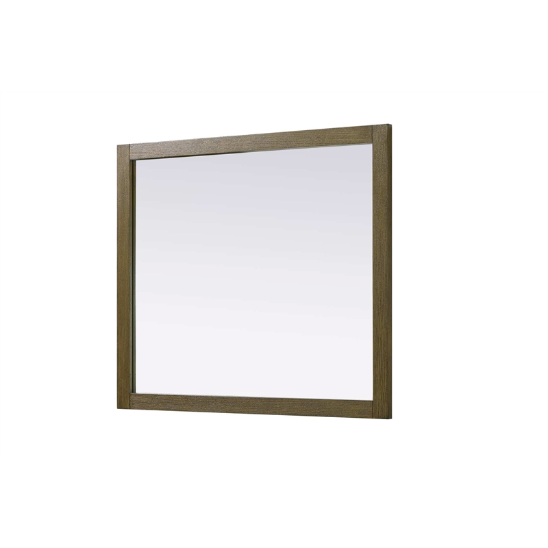 Elegant Kitchen and Bath Noah Rectangle Wood Mirror 42 X 36 in Hazel Oak