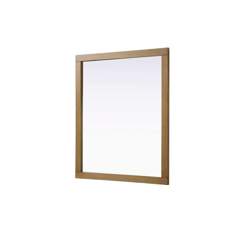 Elegant Kitchen and Bath Noah Rectangle Wood Mirror 42 X 36 in Honey Teak