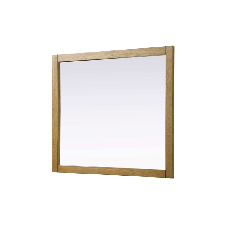 Elegant Kitchen and Bath Noah Rectangle Wood Mirror 42 X 36 in Honey Teak