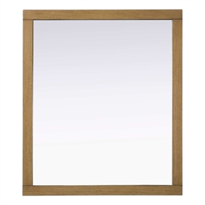 Elegant Kitchen and Bath Noah Rectangle Wood Mirror 42 X 36 in Honey Teak
