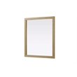 Elegant Kitchen and Bath Noah Rectangle Wood Mirror 42 X 36 in Linen Oak